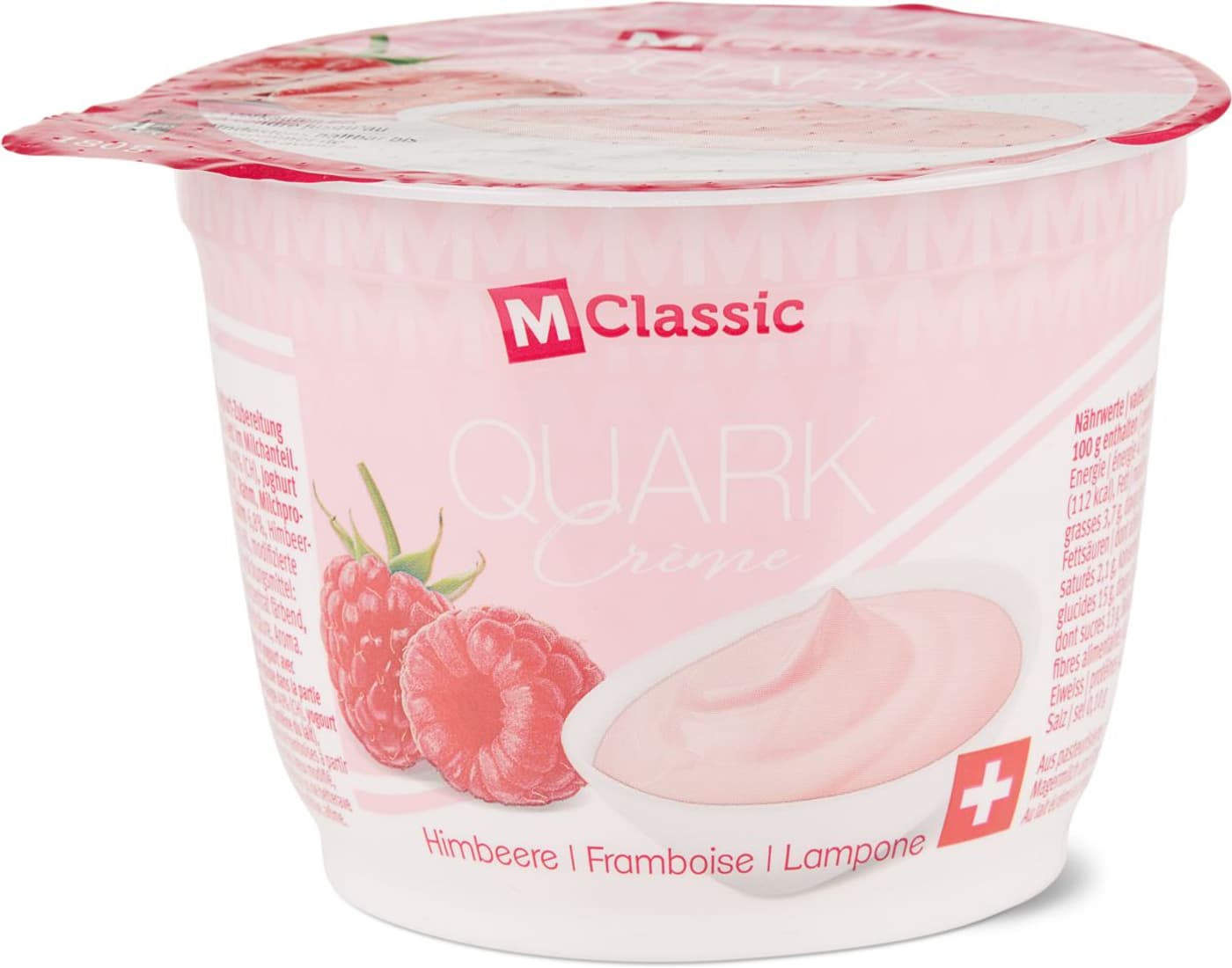 m classic quark creme himbeere migros