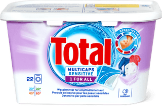 Total Waschmittel 1for all Sensitive Multicaps Box