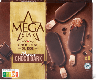 MegaStar Glace en bâtonnets Minis  Choco dark