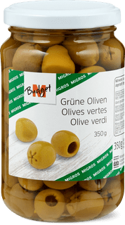 M-Budget grüne Oliven entsteint