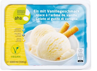 Aha! Eis mit Vanillegeschmack