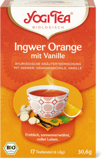 Yogi Tea Bio Kräutertee Ingwer, Orangenschale & Vanille