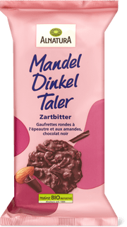 Alnatura Bio Gaufrettes rondes amandes et épeautre Chocolat noir