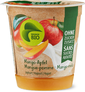 Migros Bio Joghurt Man.-Apfel o.Zucker.