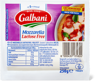 Galbani mozzarella barre sans lactose