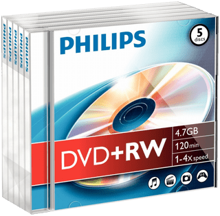 Philips DVD+RW 4.7 GB 5-Pack DVD vuoti