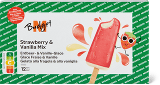 M-Budget Glace  Erdbeere und Vanille