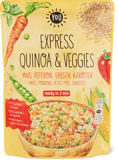 YOU Bio Express Quinoa & Veggies Mais, Peperoni, Erbsen, Karotten