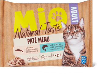Mio Natural Taste Adult Paté Menu con salmone e con merluzzo