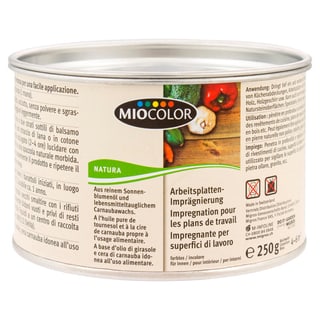 Miocolor Arbeitsplatten-Imprägnierung Farblos 250 g Holzöle + Holzwachse