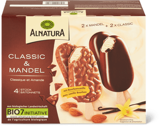 Alnatura Bio Stieleis Classic und Mandel