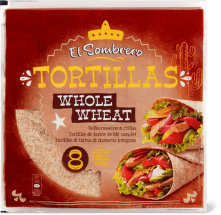 El Sombrero tortilla Whole wheat 8 pce