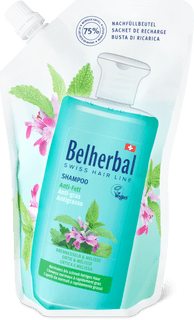 Belherbal anti-gras sachet de recharge du shampooing