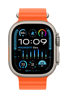 Apple Watch Ultra 2 GPS + Cellular, 49mm Titanium Case with Orange Ocean Band Smartwatch