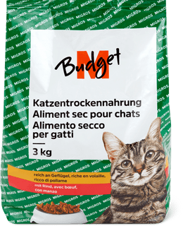 M-Budget Katzentrockennahrung reich an Geflügel, mit Rind