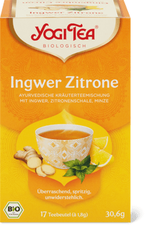 Yogi Tea Bio Kräutertee Ingwer Zitrone Ingwer, Zitronenschale & Minze