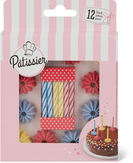 Patissier Zucker-Dekoration mit Kerzen