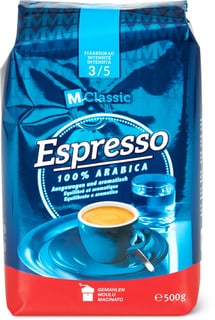 M-Classic espresso 100% Arabica macina.