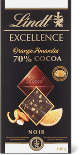 Lindt Excellence 70% Arancia Mandorle