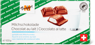 M-Budget Tavoletta di cioccolato Latte con ripieno di crema al latte