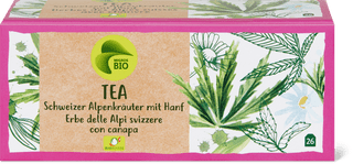 Migros Bio tè alle erbe alpi con canapa