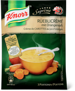 Knorr Suprême Rüebli crème mit Orangen