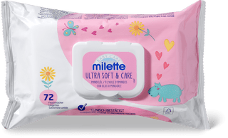 Milette Salviettine umide Ultra Soft & Care con olio di mandorle